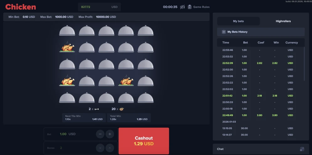 MyStake Chicken Game