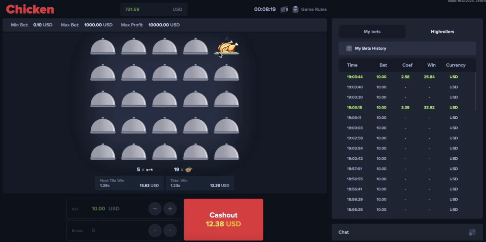 MyStake Chicken Game