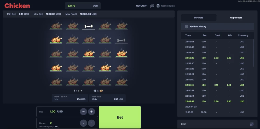 MyStake Chicken Game