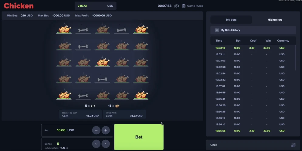 MyStake Chicken Game